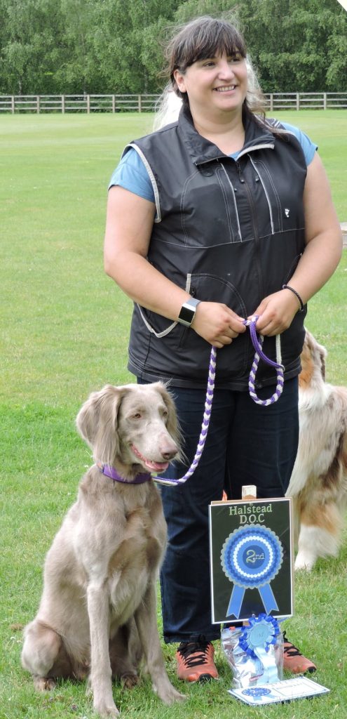 Nina and Faith at obedience show kindly taken by Debbie Allery