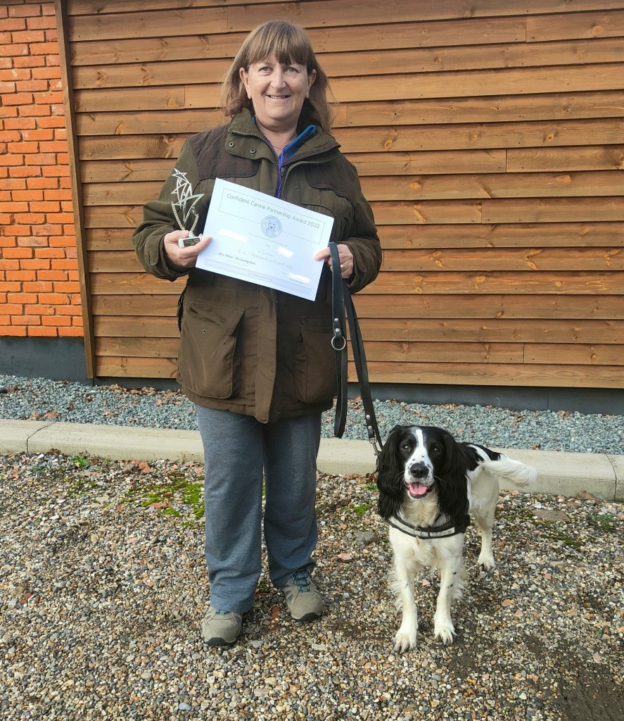 Kay and Holly with their award gundog training in Essex